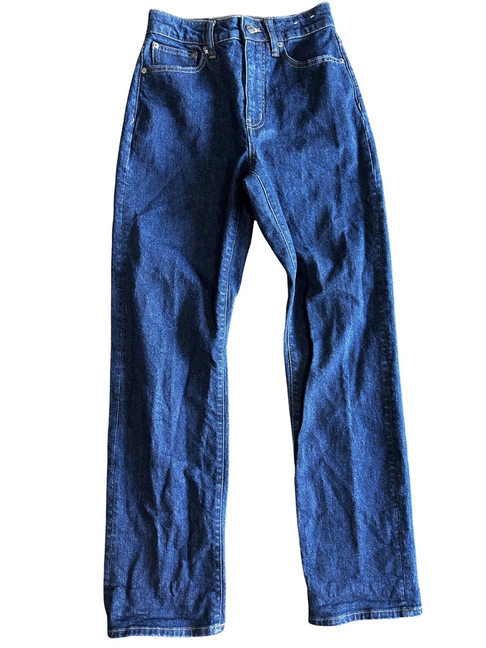 Madewell Curvy ‘90s Straight Jeans Dark Wash High Rise Size 25
